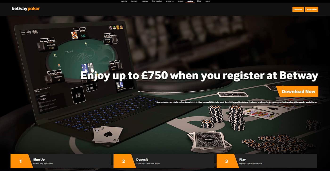 Betway Poker Screenshot
