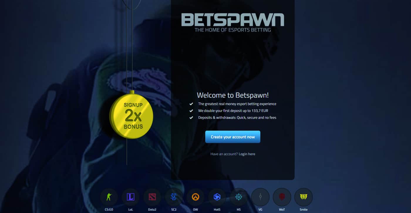 Betspawn Homepage Screenshot