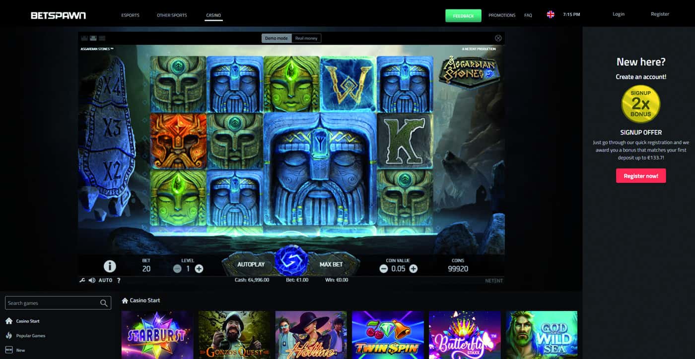 Betspawn Asgardian Stones Slot Screenshot