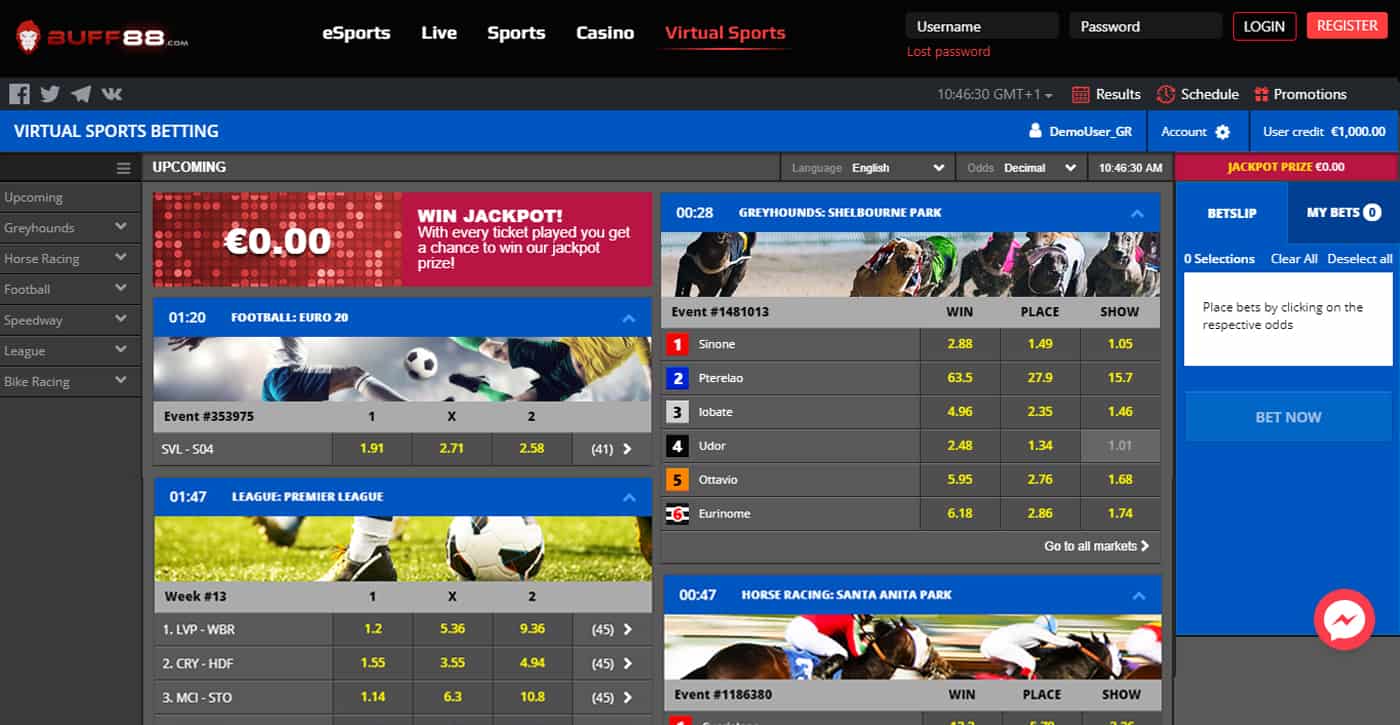 Buff88 Virtual Sports Screenshot