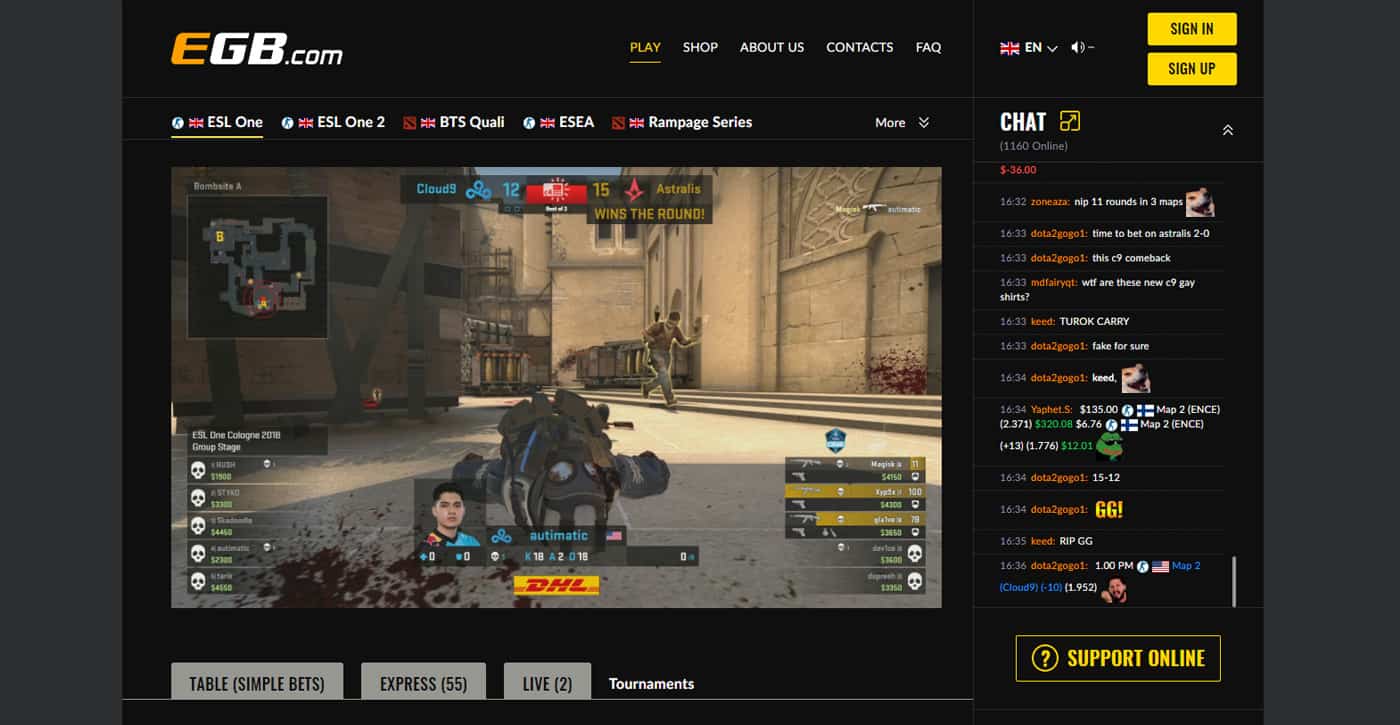 EGB.com CS:GO Stream Screenshot