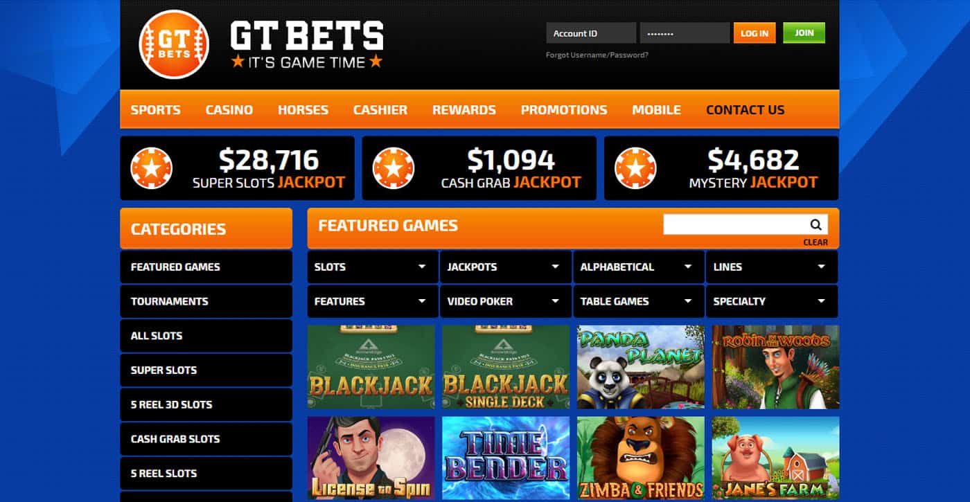 GTBets Casino Screenshot