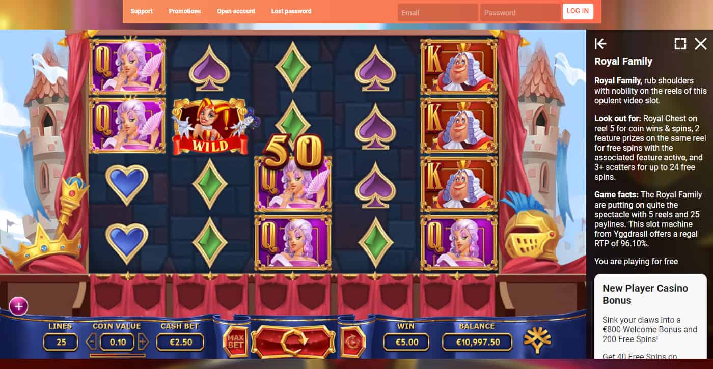LeoVegas Royal Family Slot Screenshot