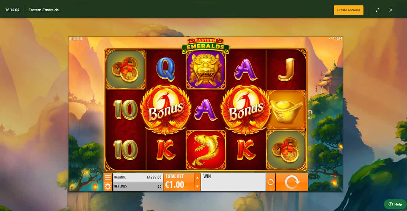 Mr Green Eastern Emeralds Slot Screenshot