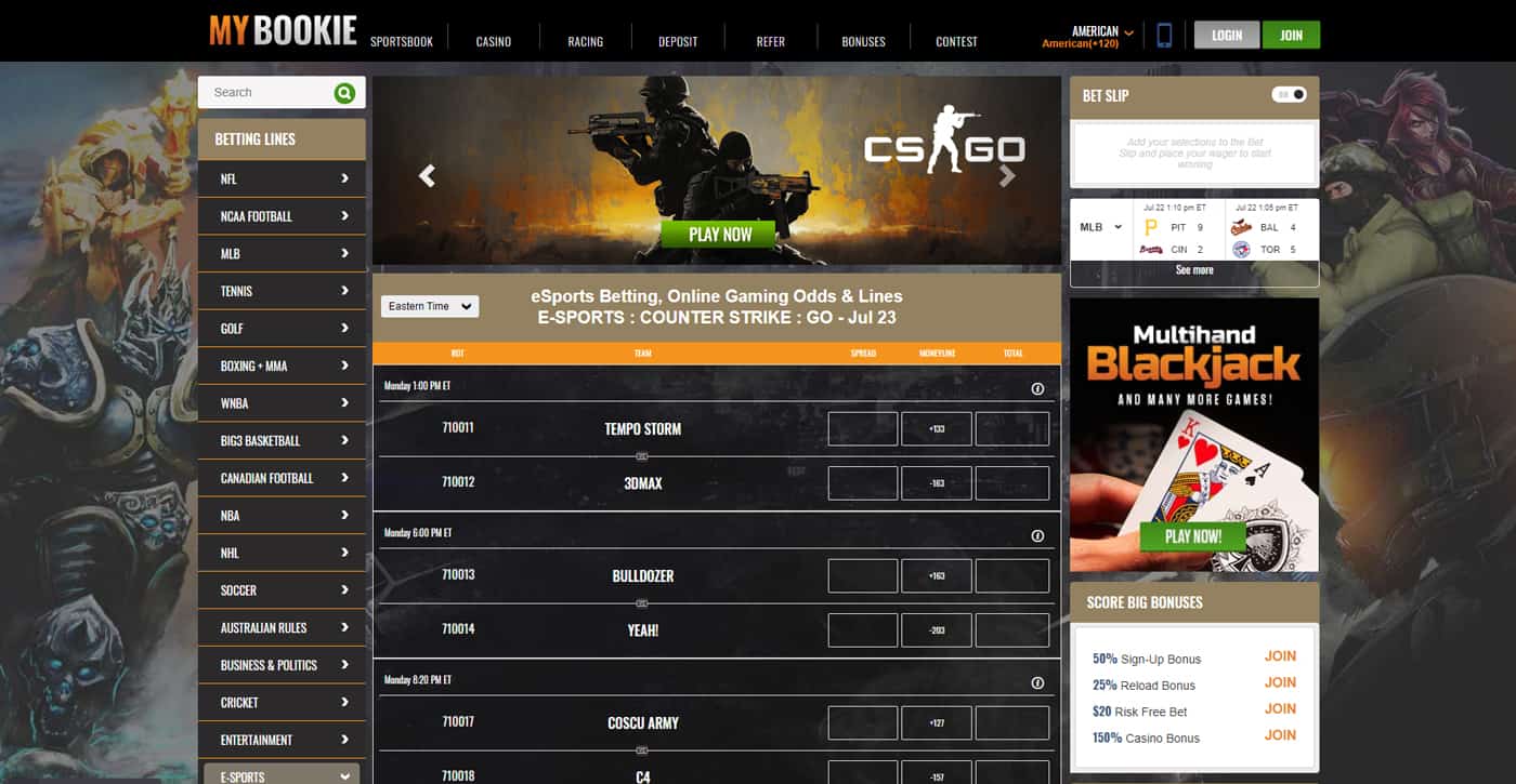 MyBookie Esports Screenshot