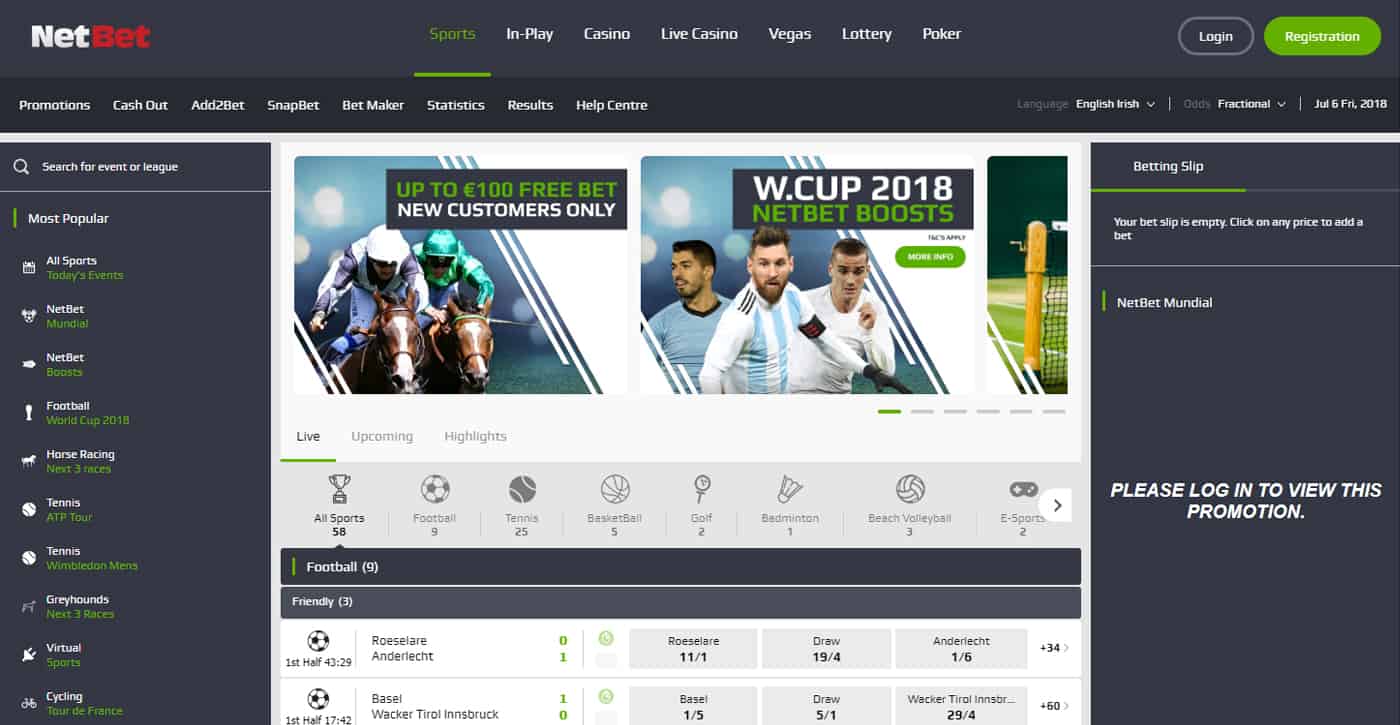 NetBet Sports Screenshot