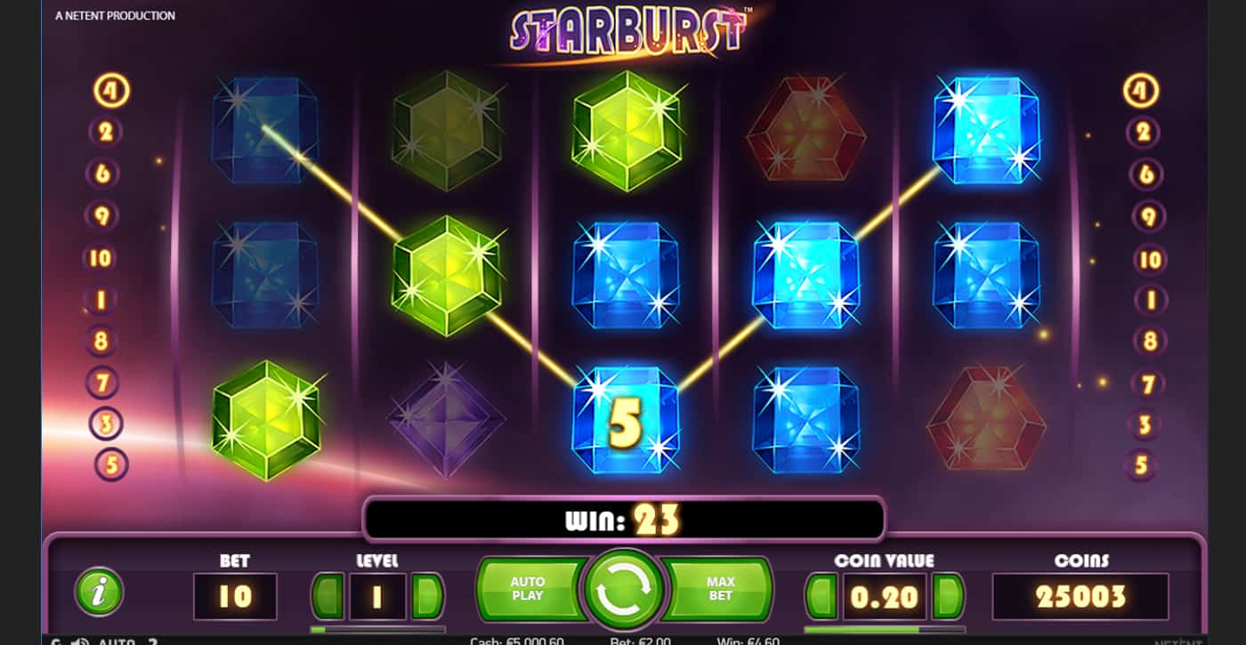 NetBet Starburst Slot Screenshot