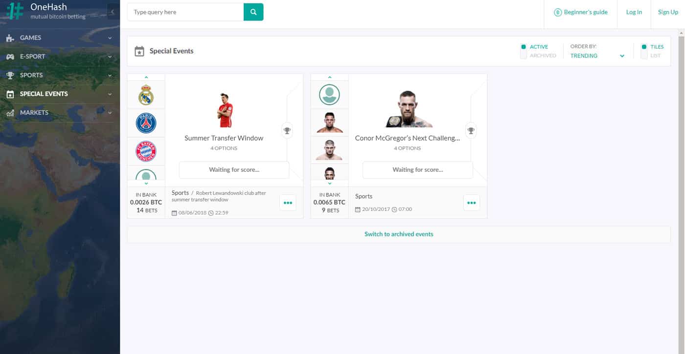 OneHash Special Events Screenshot