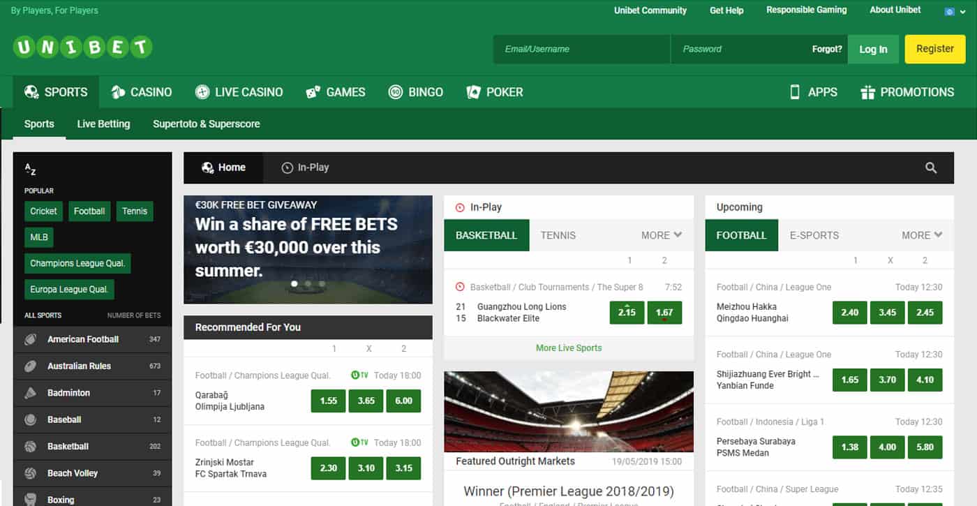 Unibet Sports Screenshot