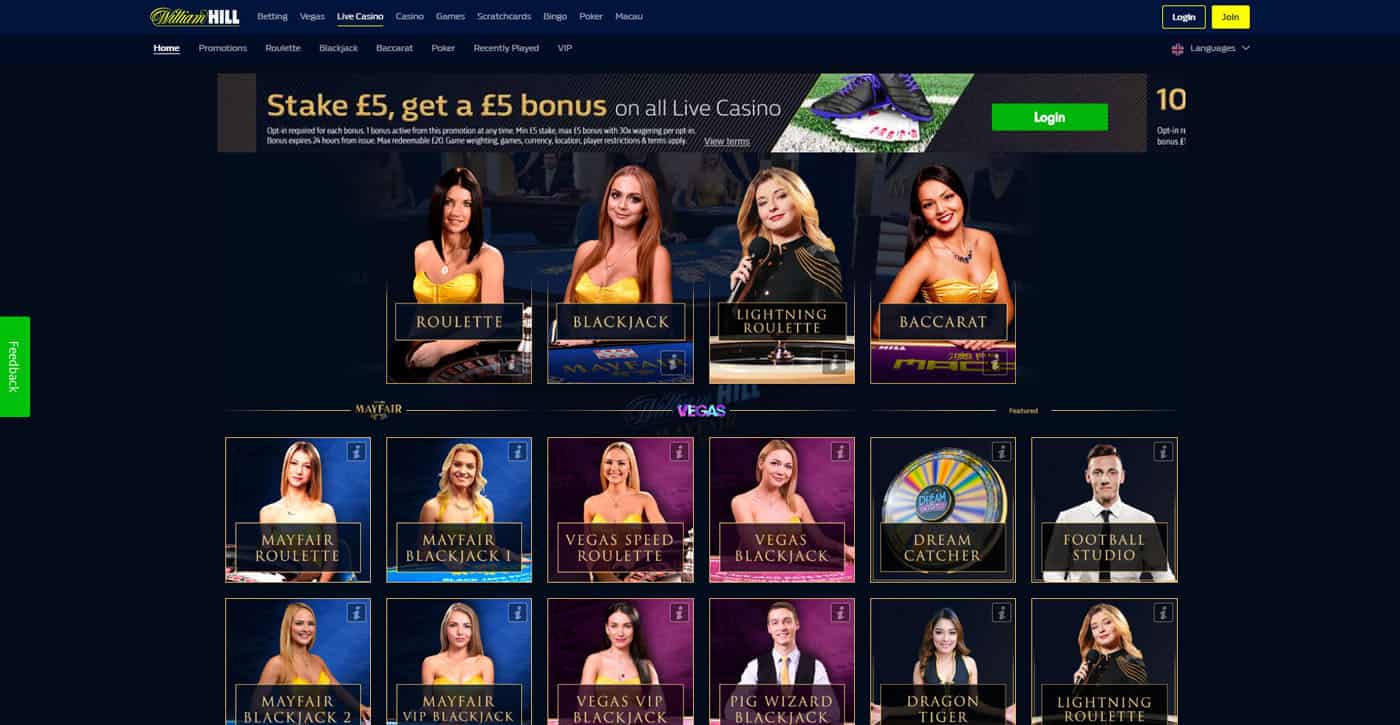 Nitrogen Live Casino Screenshot