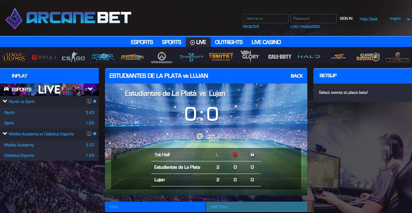 ArcaneBet Live Sports Screenshot